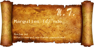 Margulies Tünde névjegykártya